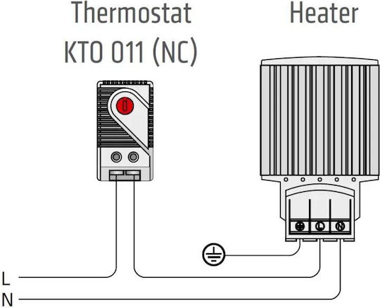 Natural ΡΑΓΑΣ ΘΕΡΜΑΝΣΗΣ 0-60°C 230VAC KTO-011F NAL Θερμοστάτης Ράγας 230V 10A