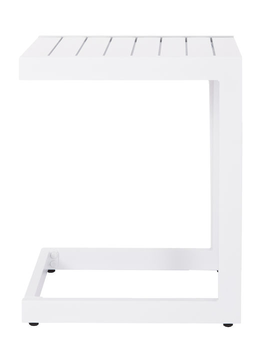 Belling Auxiliary Outdoor Foldable Aluminum Table White 42x43x53cm