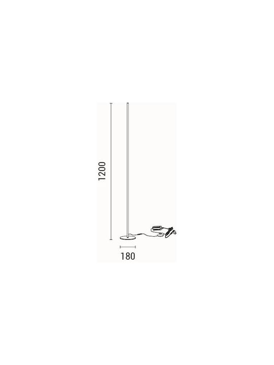 Eurolamp Linea LED Φωτιστικό Δαπέδου Υ160xΜ18εκ. με Θερμό Λευκό Φως 2300lm Μαύρο