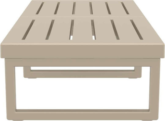 Catering Outdoor Space Foldable Polypropylene Table with Metal Frame Mykonos 138 Dove Grey 130x65x33cm