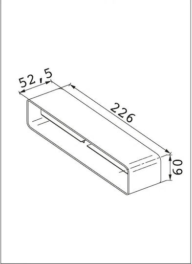 Franke Alr 5/6 Link/Corner Vent Hood Compatible with Franke 22.6x5.25cm