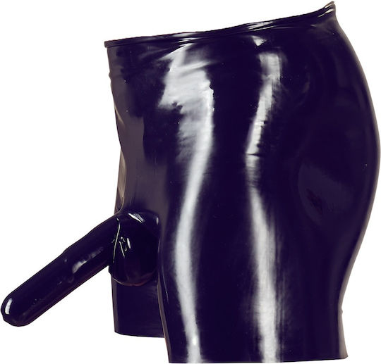 LateX Pantaloni scurți Sexy pentru bărbați Negru