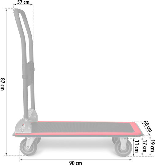 Humberg Transport Trolley Foldable for Weight Load up to 300kg Black