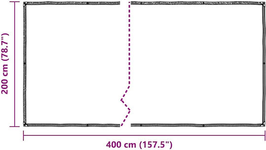 vidaXL Αδιάβροχος Μουσαμάς 140gr/m² 4x2μ. Ελαφρού Τύπου Διάφανος