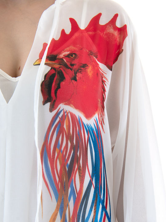 Summer Maxi Dress Red White Blue