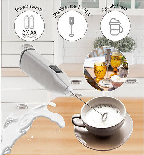 Adler Spumieră de cafea Baterie de mână Gri