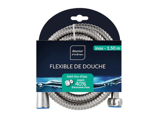 L-c Σπιράλ Ντουζ Inox 150cm Ασημί