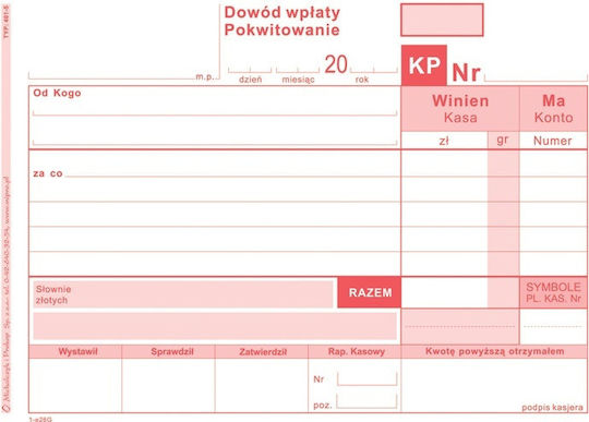 A6 Payment Receipt Book 80 Sheets