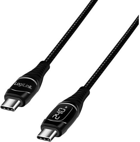 LogiLink Cablu USB 2.0 USB-C Masculin - USB-C 240W PD Negru 2m CU0185