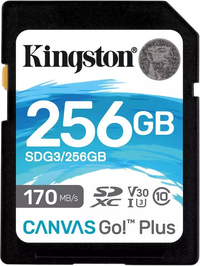 Kingston Canvas Go Plus SDXC 256GB U3 V30 A2 UHS-I 170MB/s