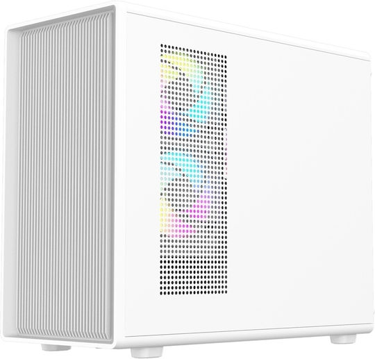 Darkflash DB460M Gaming Middle Tower Carcasă PC cu Deschidere Laterală Albă