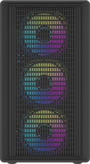 Darkflash DB460M Gaming Midi-Turm Computergehäuse mit Seitenfenster Schwarz