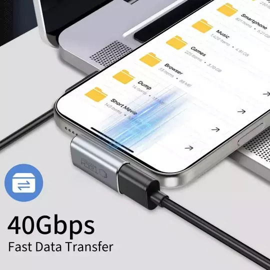 Tech-Protect Ultraboost Converter USB-C male to USB-C female Gray 1pcs