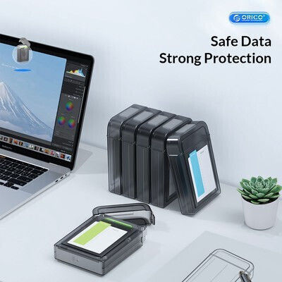 Orico Hard Drive Case for 2 Hard Drives 2.5" SATA III in Gray color