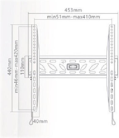 GoGEN 32"-55" Wall TV Mount up to 55" and 40kg