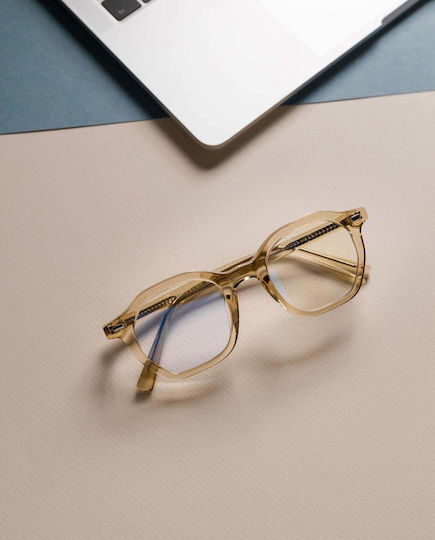 Blue Light Computer Glasses Capri Champagne