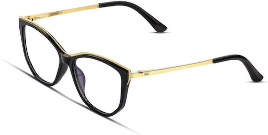 Blue Light Computer Glasses Ashley Jet Black