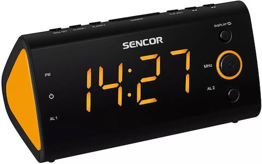 Sencor Tischuhr mit Wecker & Radio Schwarz SRC 170 Sencor Tischuhr mit Wecker & Radio Schwarz SRC 170