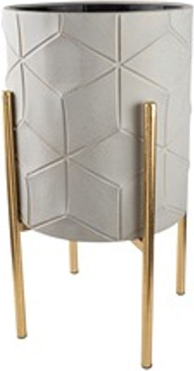 Zen Collection Plant Pot Metal Beige Zen Collection Plant Pot Metal Beige