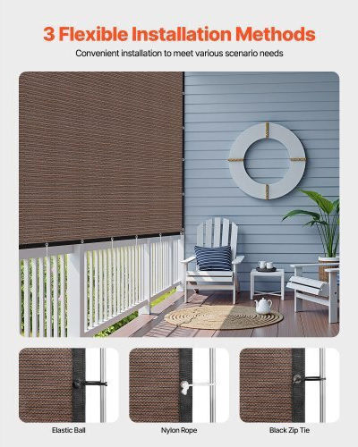 Vevor Ορθογώνιο Δίχτυ / Πανί Σκίασης Καφέ 3.048m 140gr/m²