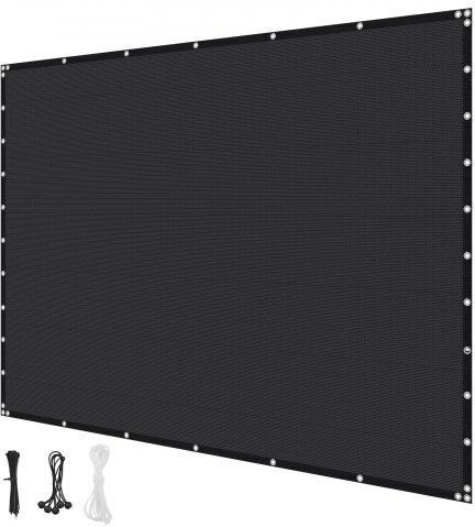 Vevor Rechteckiges Sonnensegel Schwarz 3,048 m 140 g/m²