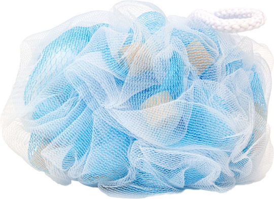 2 σε 1 Duschsponge Peeling Mesh Eingebautes Seifen Baumwollzuckerwatte Duft Esponjabon 1 Stück