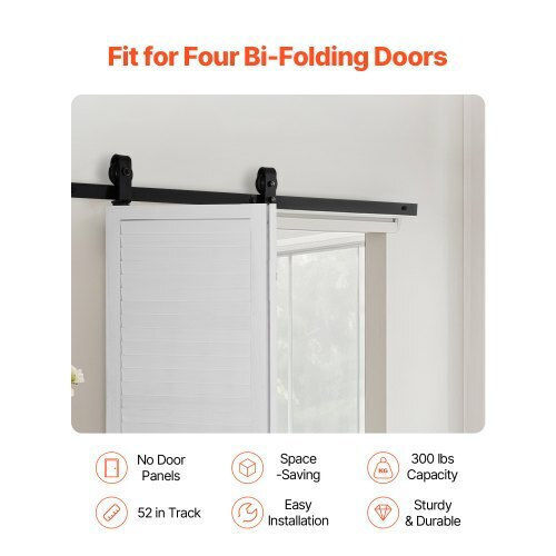 Vevor Sliding Door Mechanism 132.08cm Black