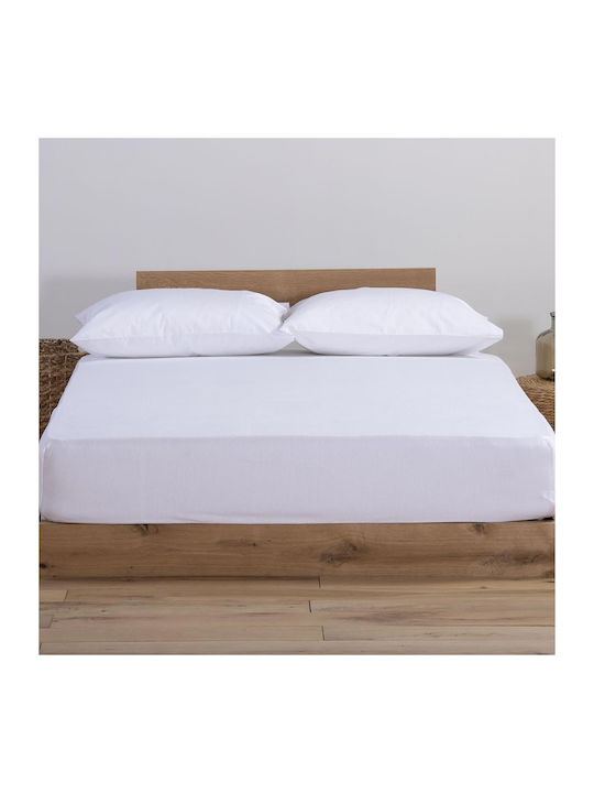 Nef-Nef Homeware Sheet King Size with Elastic 180x200+35cm. Jersey Beige