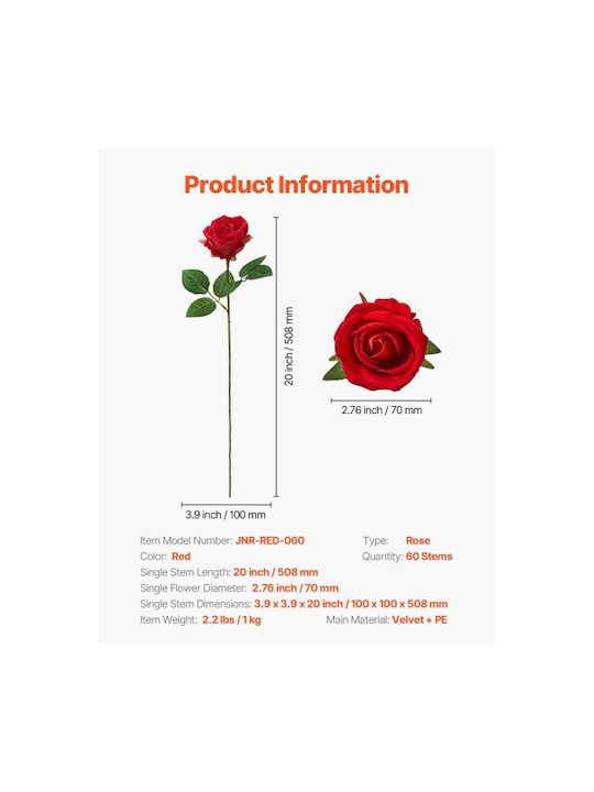 Vevor 60 Stück Rote Künstliche Rosen Blumenstrauß Weihnachtsdekoration Haus Vevor 60 Stück Rote Künstliche Rosen Blumenstrauß Weihnachtsdekoration Haus