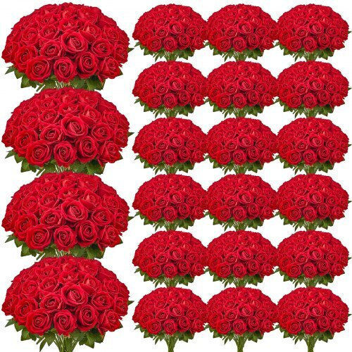 Vevor 500 Pieces Red Artificial Roses Bouquet Home Decoration Rzmghshs500pl0lee001v0
