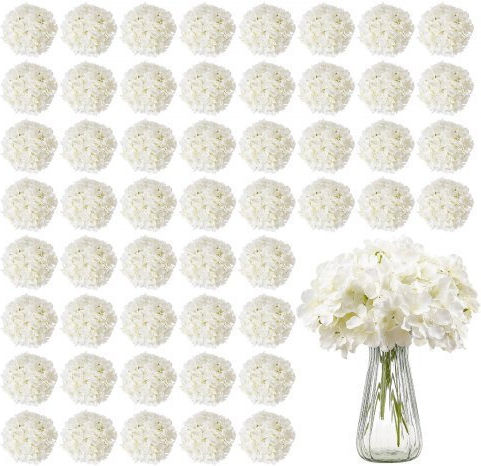 Vevor 65 Artificial Hydrangea Flowers 25 Cm Bouquet White Rzxqbs65pcs76xy7t001v0