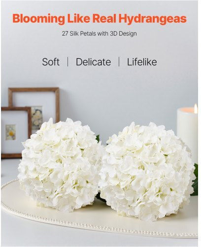 Vevor Decorative Artificial Hydrangea Flowers 305 White Pieces Rzxqbs305pcsv5x1b001v0