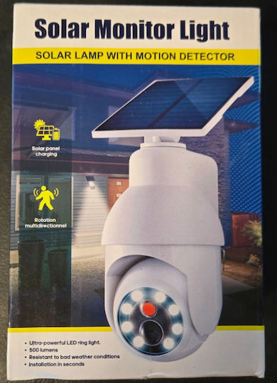 Solar Dummy Surveillance Camera with LED Lighting