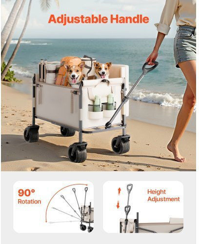 Foldable Garden Cart Four-wheel 220lt