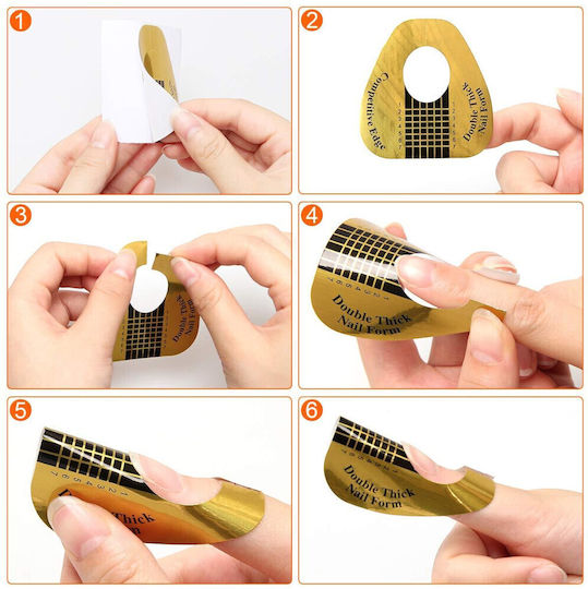 Self-Adhesive Disposable Nail Forms Nail Extension 50 Pieces 2omo67