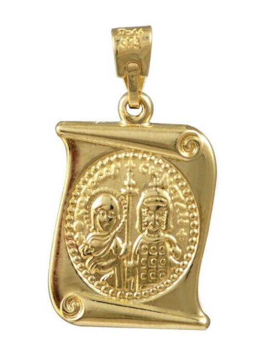 Atofio Kosmima Kinder Amulette Konstantin-Münze Gold 9K Atofio Kosmima Kinder Amulette Konstantin-Münze Gold 9K