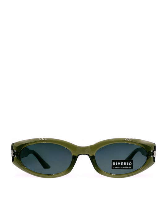 Riverio Damenträger Sonnenbrille mit Horn umrandetem Rahmen in Olivgrün
