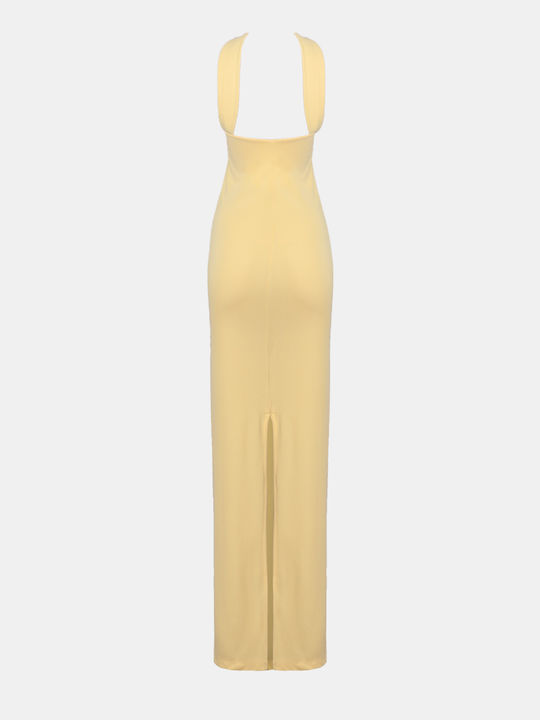 Rochie Maxi Lumina Culoare Full Face Galben