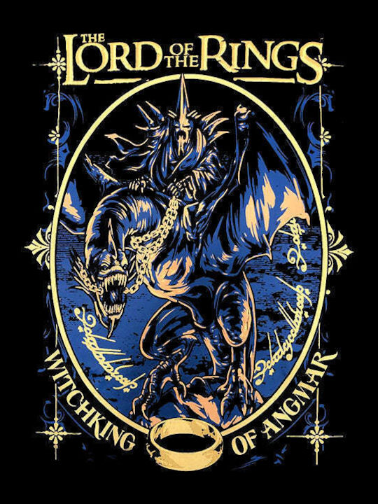 Lord Rings Unisex T-shirt Μαύρο