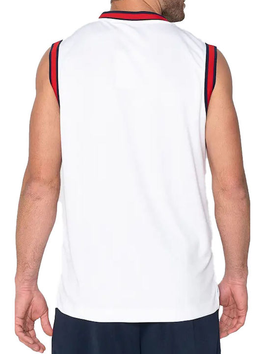 Jason Αθλητική Μπλούζα Κοντομάνικη White/blue Navy/red