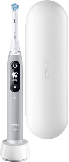 Oral-B Io Series 6 Ηλεκτρική Οδοντόβουρτσα με Χρονομετρητή, Αισθητήρα Πίεσης και Θήκη Ταξιδίου Γκρι