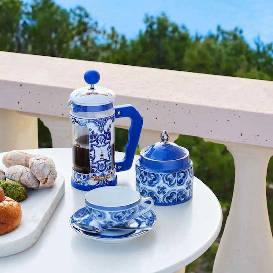 D&G Blu Mediterraneo 0005353 Καφετιέρα Γαλλικού Χειρός Μπλε 350ml