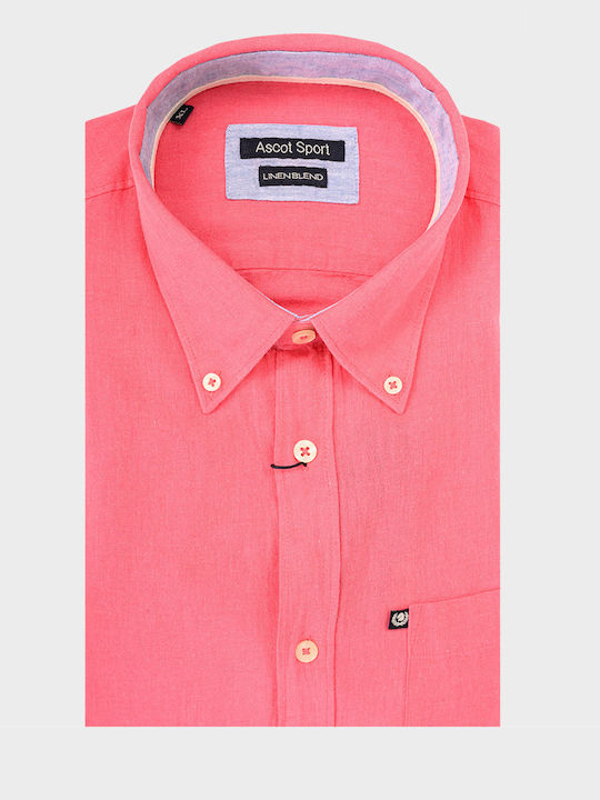Ascott Λινό Πουκάμισο Pink