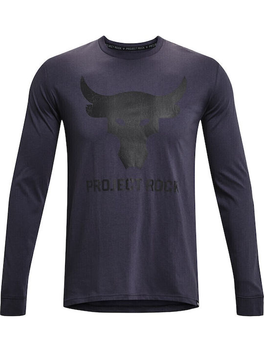 Project Rock Brahma Bull Sportliches Langarmbluse Gray