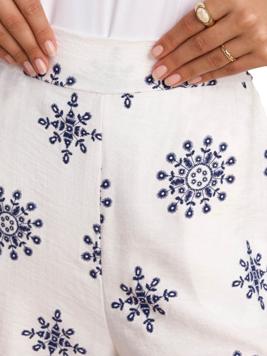 Women's Fabric Trousers White