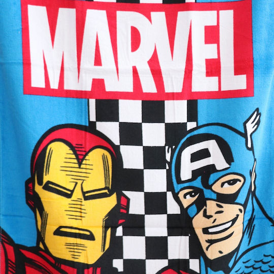 Marvel Comics Cotton Kids' Beach Towel 70x140cm Ye18235 Light Blue 70x140cm