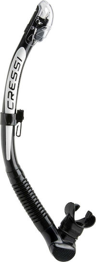 Αναπνευστήρας Cressi Alpha Ultra Dry Snorkel Clear Black White Es258053 Μαύρο