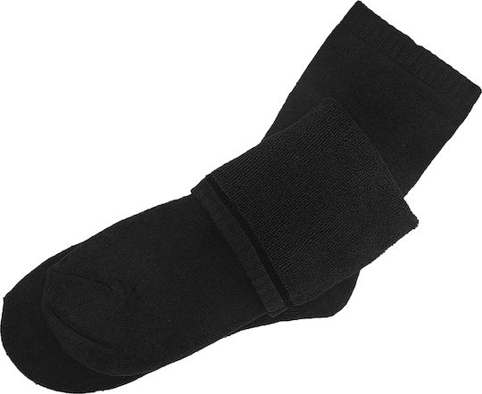 Unisex Terry Military Cotton Monochrome Socks 1 Pair No.36-41 Black