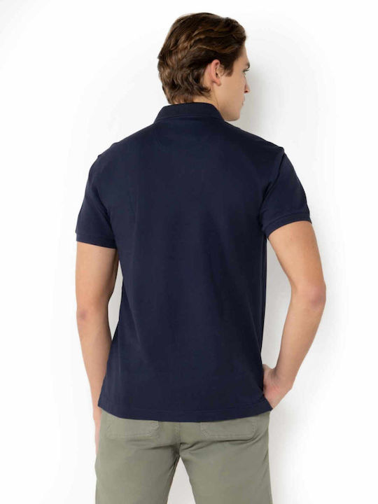 Polo Short Sleeve Dark Blue Blouse