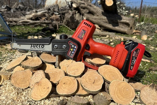 Sucko Pruning Battery Chainsaw 2x4Ah Brushless 21V 1.45kg with Blade 20cm